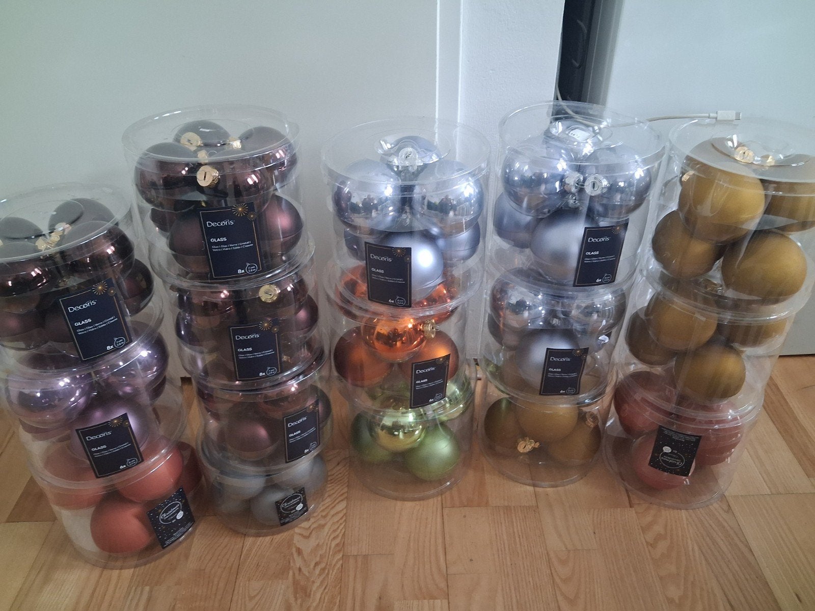SLA JE SLAG! 15 Dozen Luxe Glazen Kerstballen (Nieuw / Diver, Ophalen, Nieuw