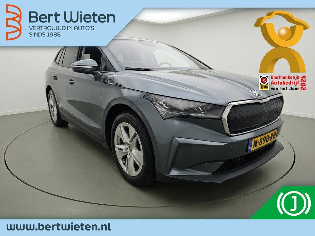 Skoda Enyaq iV 60 | Parkeersensoren | Cruise, Auto's, Automaat, 0 cilinders, Gebruikt, Zwart