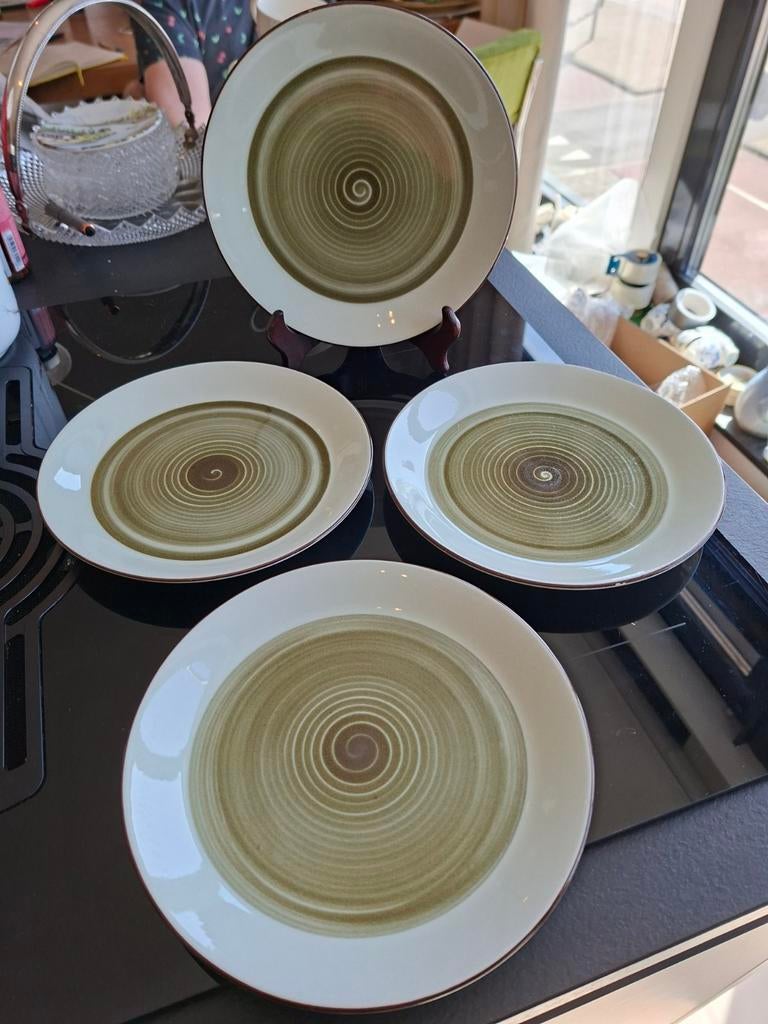 4 Vintage Scandinavische bordjes - Stavanger Flint Figgjo, Ophalen of Verzenden