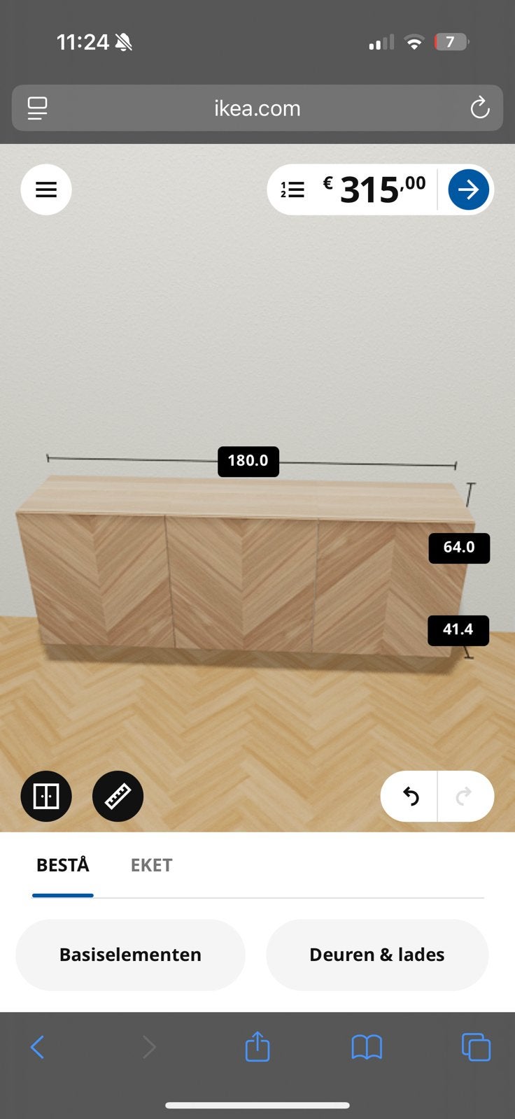 Gezocht Besta eikenlook, Ophalen, 30 cm of meer, 50 tot 150 cm, Zo goed als nieuw