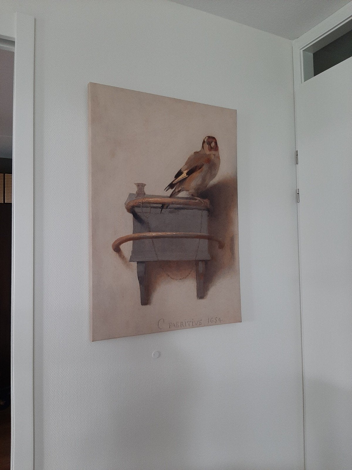 Canvas,'het puttertje ', Ophalen, Zo goed als nieuw