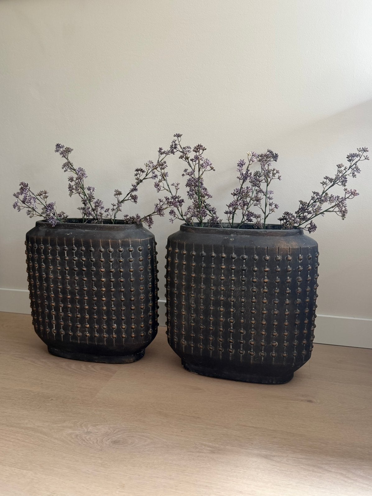 Prachtige vazen 2x (vensterbank) PTMD, Ophalen, Overige materialen, Minder dan 50 cm, Rond
