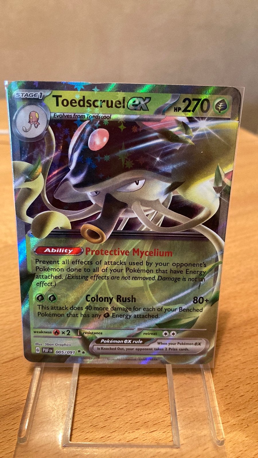 Pokemon Toedscruel Ex 5/91 Paldean Fates 3,00 euro, Ophalen of Verzenden, Zo goed als nieuw