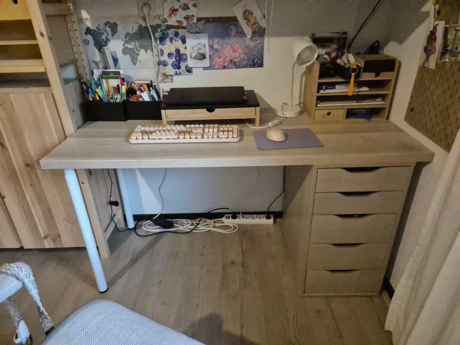 IKEA Lagkapten/Alex bureau - Zo goed als nieuw, Ophalen, Met lades, Zo goed als nieuw, IKEA