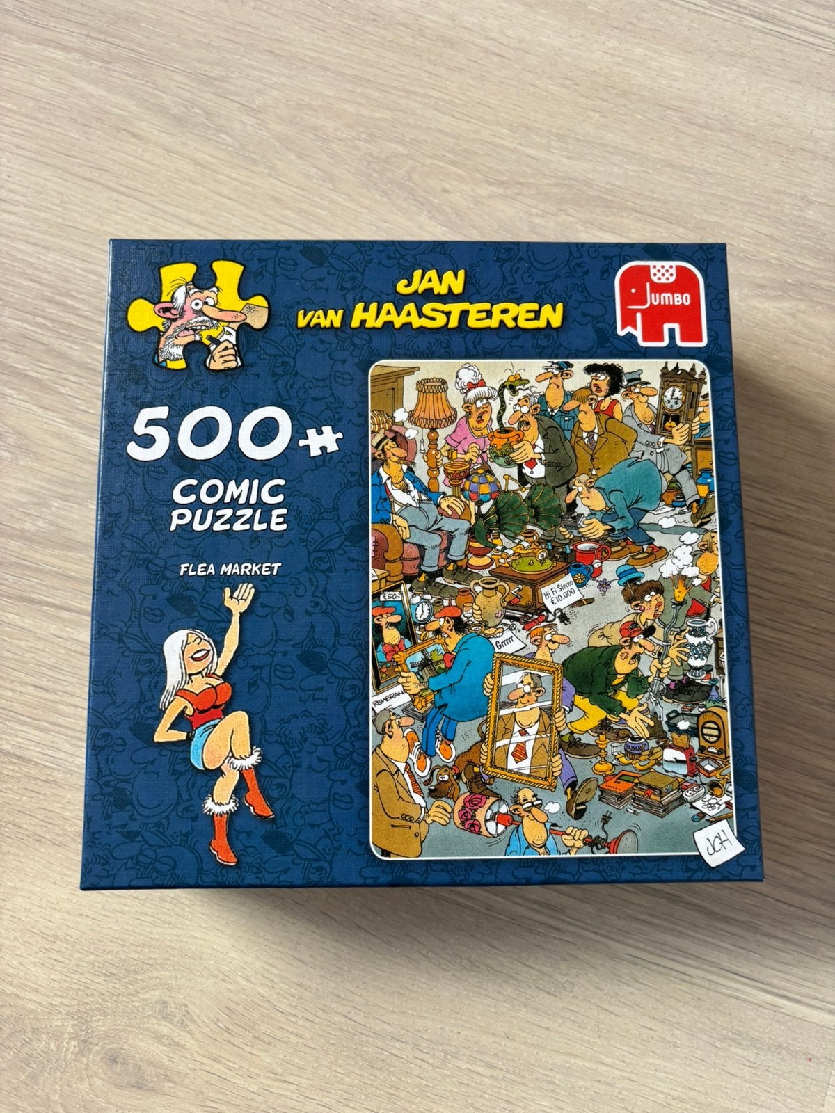 Jan van Haasteren puzzel 500 Vlooienmarkt, Ophalen, 500 t/m 1500 stukjes, Zo goed als nieuw