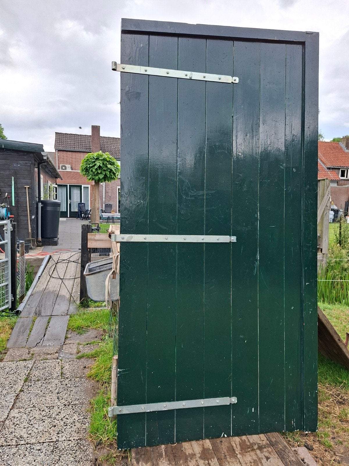 Houten deur, Doe-het-zelf en Verbouw, Hout en Planken, Minder dan 25 mm, Ophalen of Verzenden, Zo goed als nieuw, 250 tot 300 cm
