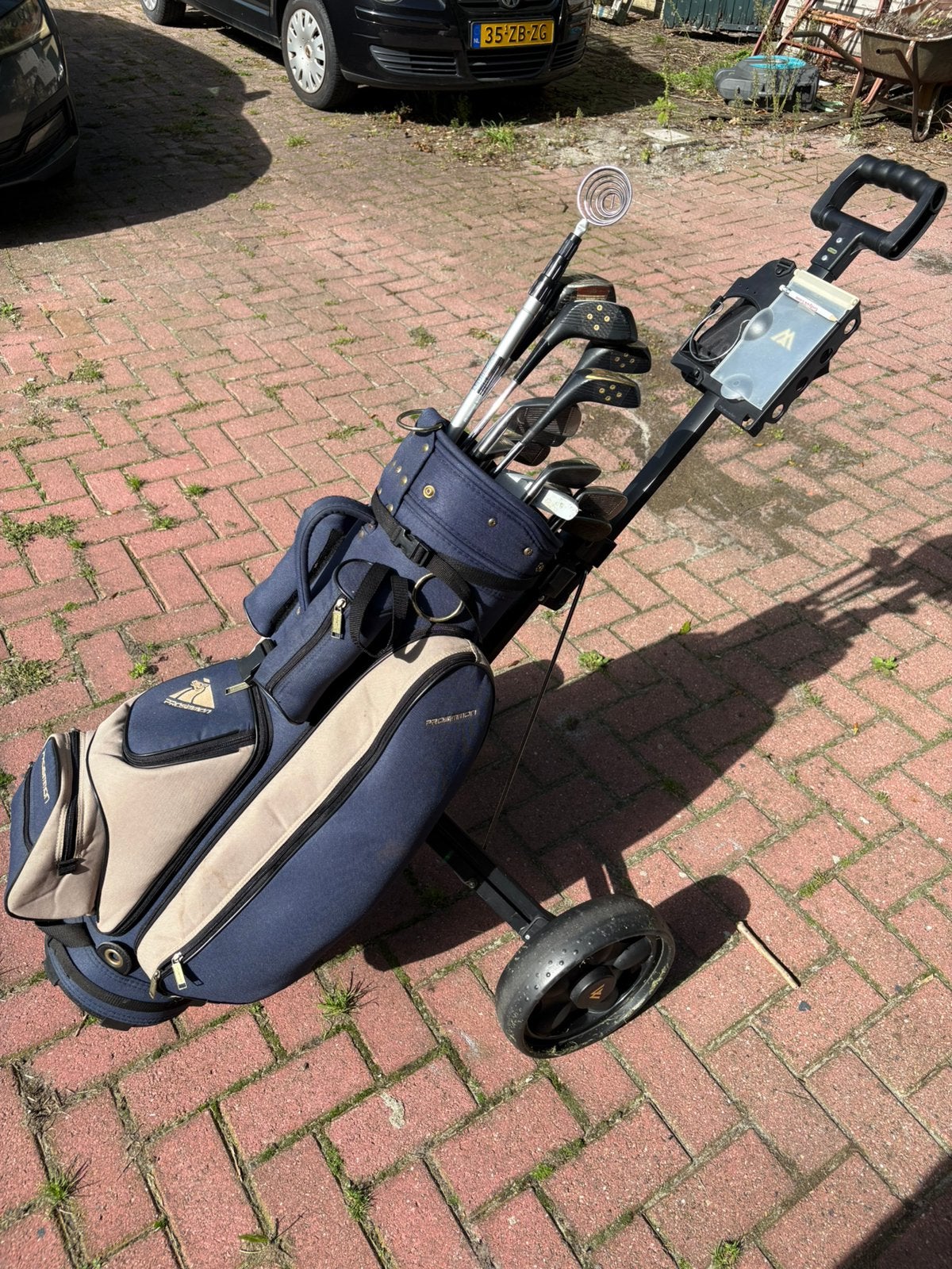 Nette dames golfset compleet Spalding incl. Prosimmon tas, Sport en Fitness, Ophalen, Gebruikt, Set