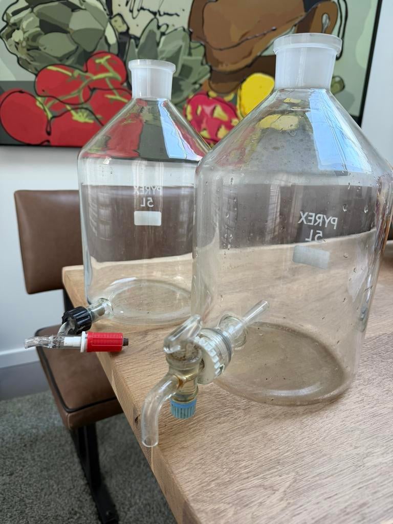 Pyrex grote glazen bokaal voor laboratorium, Antiek en Kunst, Ophalen of Verzenden