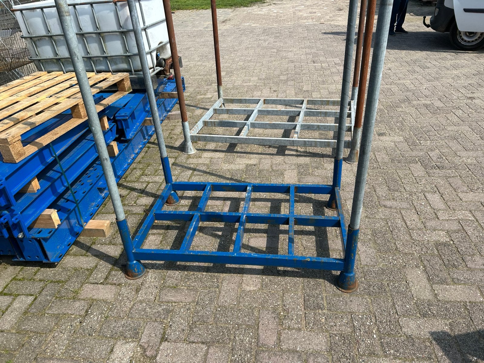 Ijzeren bokken bakken, Doe-het-zelf en Verbouw, 100 liter of meer, Ophalen of Verzenden, Zo goed als nieuw, Transportkar