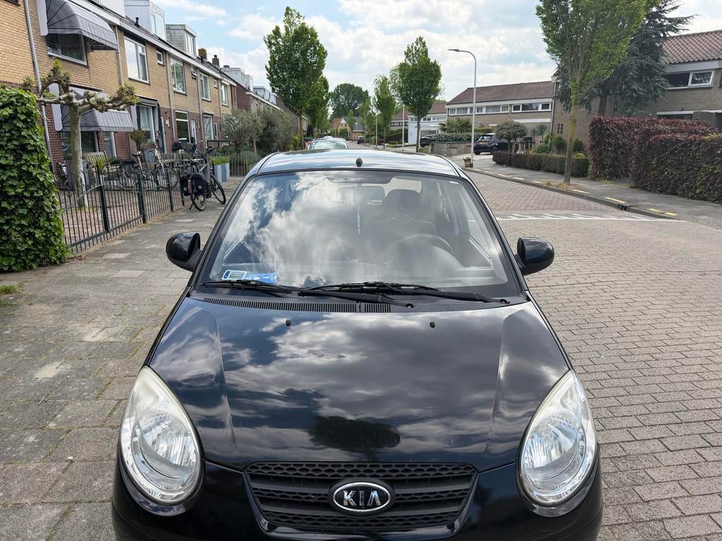 Kia Picanto 1.0 2008 Zwart, Auto's, Kia, Voorwielaandrijving, 836 kg, 4 cilinders, 400 kg