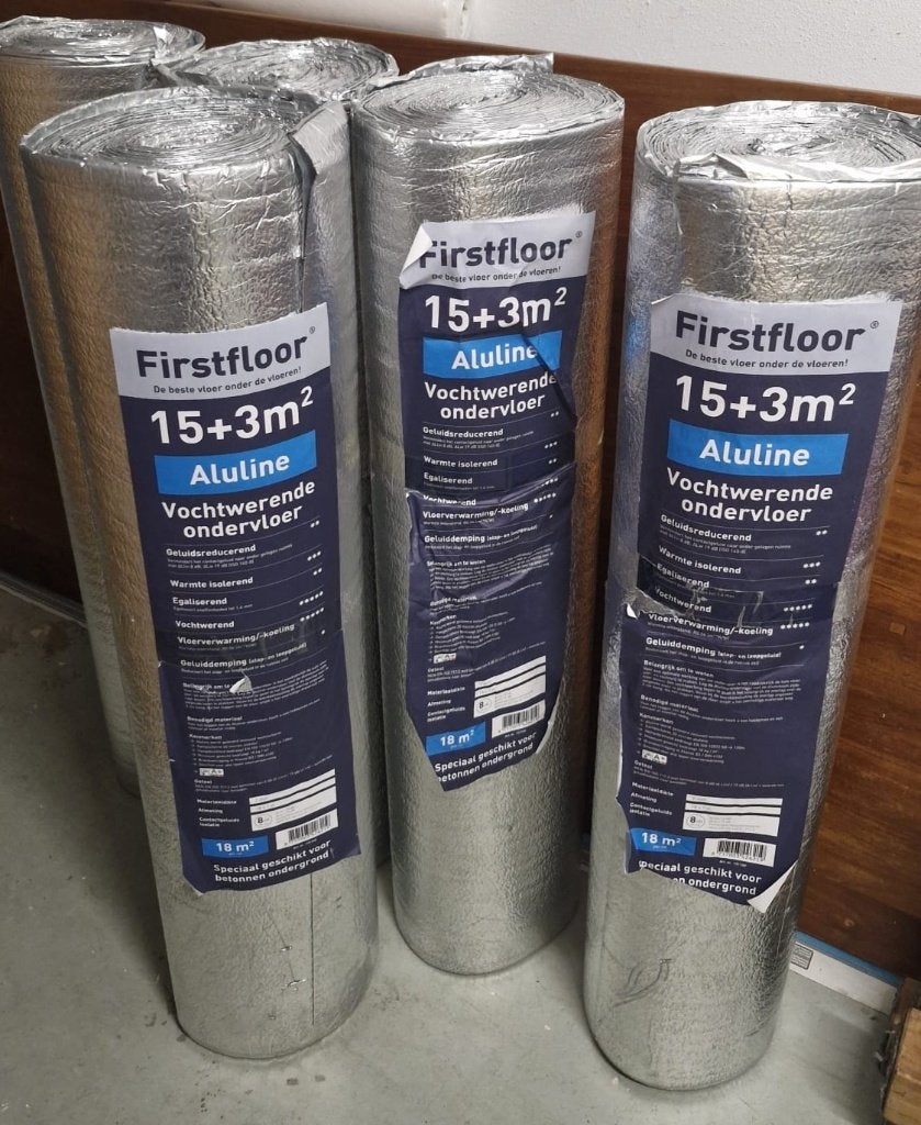 Eerste verdieping Aluline ondervloer 15+3m², Overige materialen, Rechthoekig, 40 tot 70 cm, Ophalen