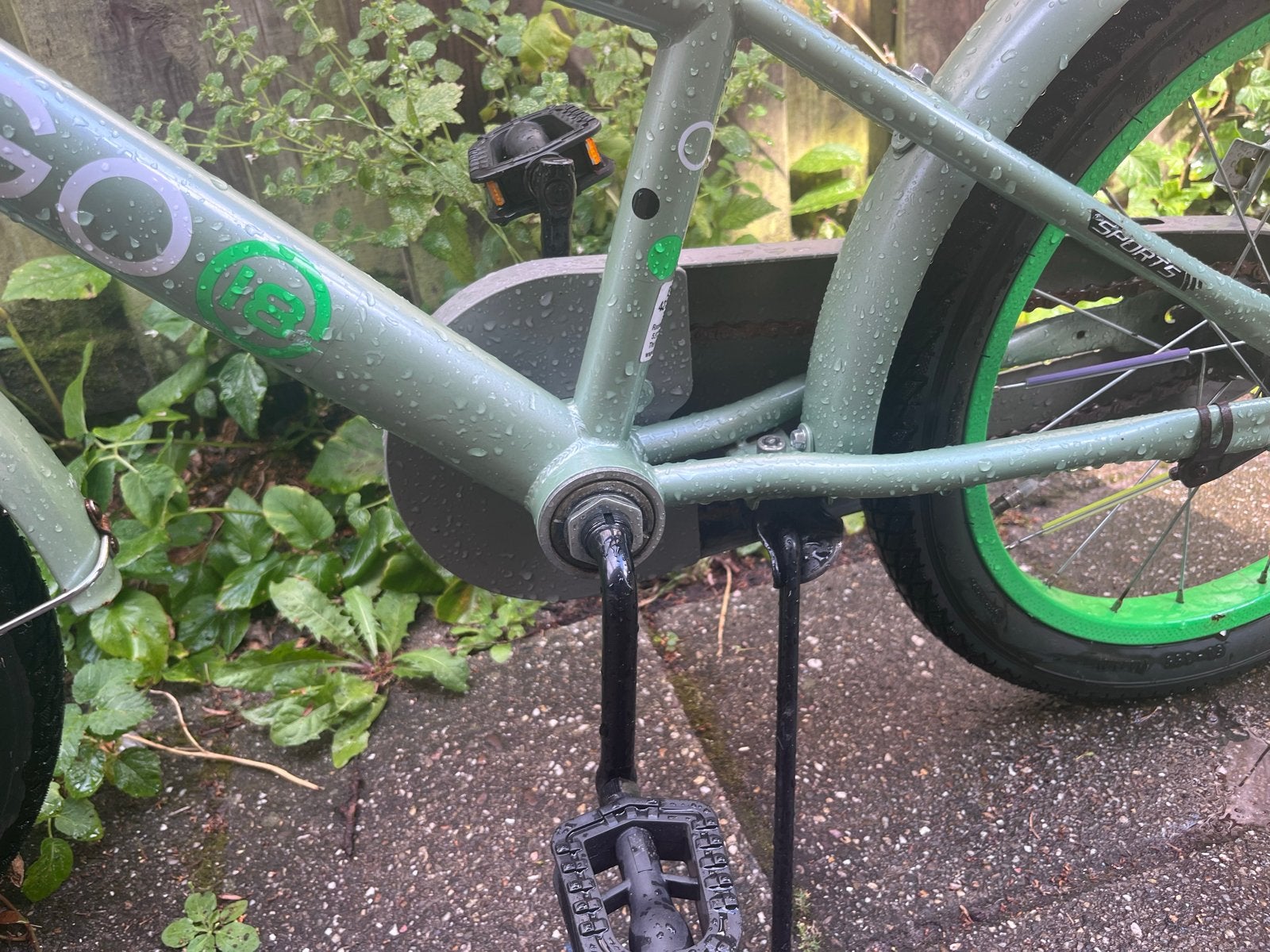 Amigo kinderfiets - Groen - 18inch, Ophalen, Gebruikt, Velgrem, 16 tot 20 inch