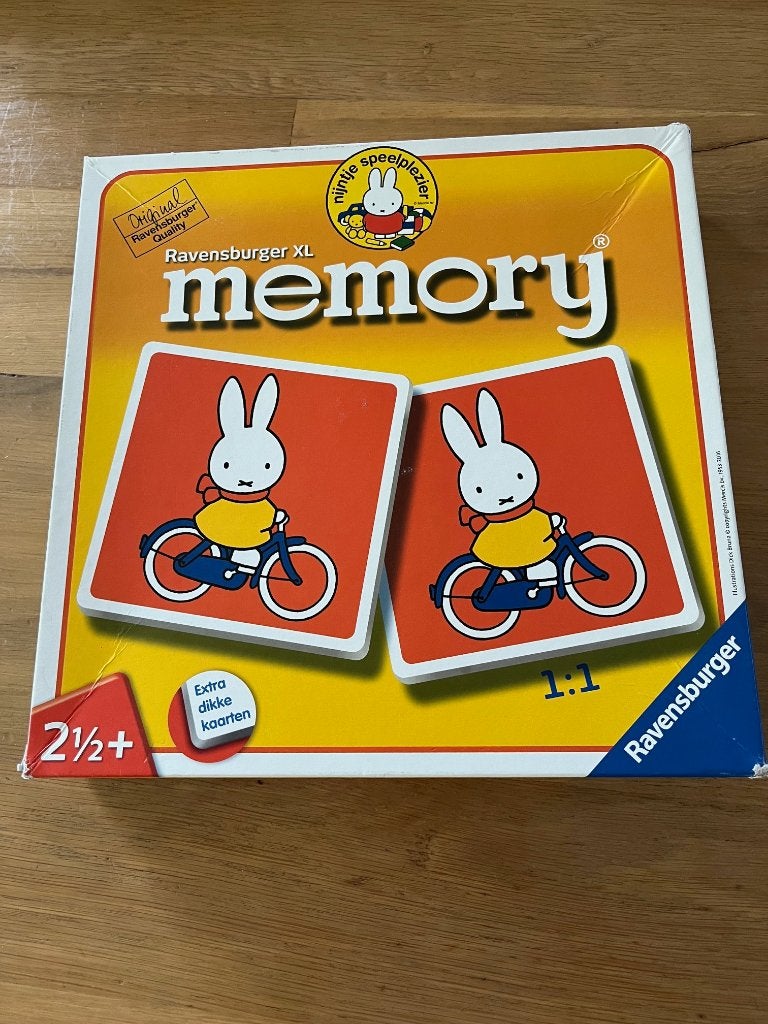 Nijntje Memory XL, Vijf spelers of meer, Ophalen, Gebruikt, Ravensburger