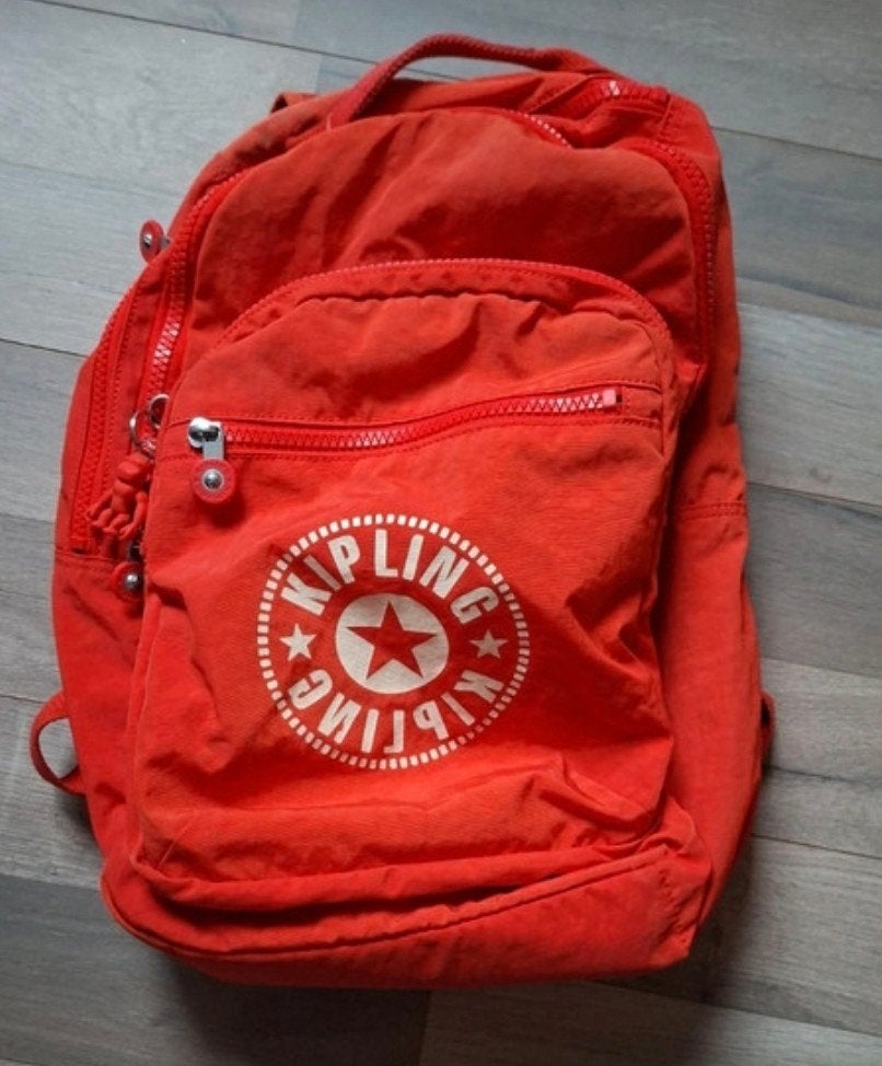 Kipling rugzak oranje - Gebruikt, Ophalen of Verzenden, Gebruikt, Kipling, 30 tot 45 cm
