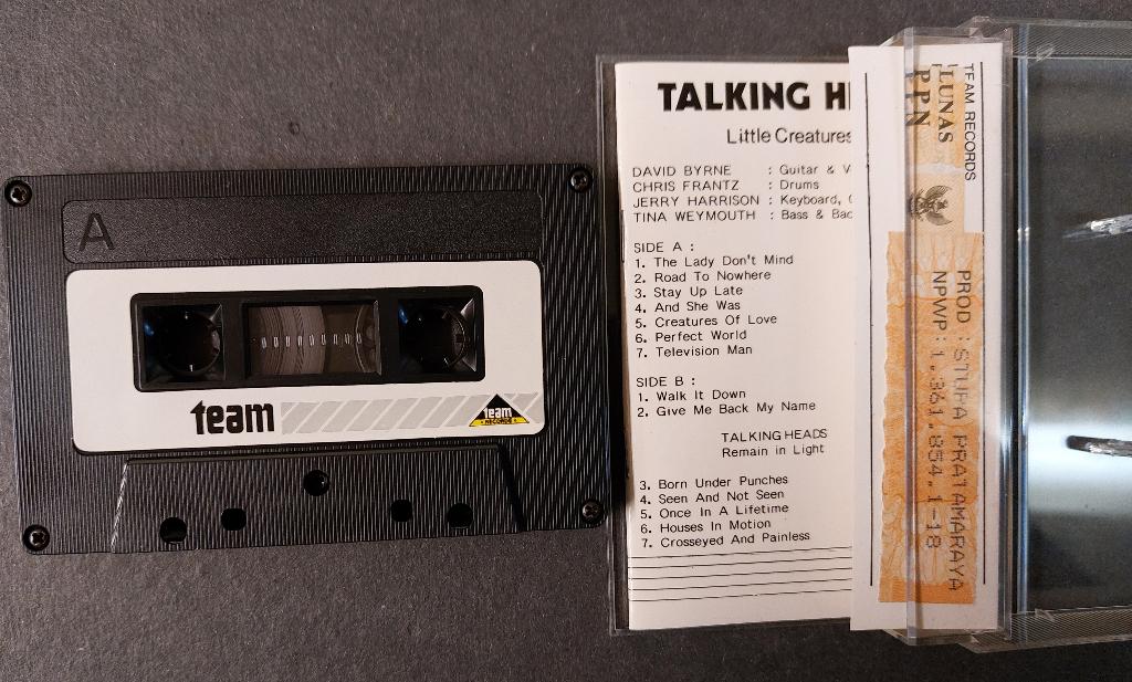 Talking Heads CASSETTE Little Creatures Indonesie Zeldzaam !, Gebruikt, Verzenden, 1 bandje, Voorbespeeld