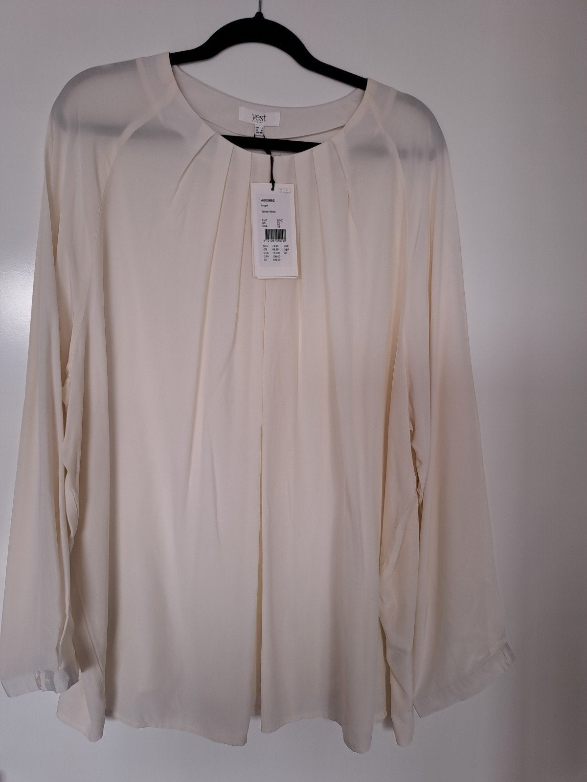 Maat 44 Yest Hazel blouse nieuw, Kleding | Dames, Ophalen of Verzenden, Nieuw, Maat 42/44 (L), Wit