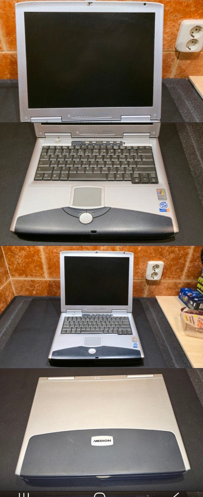 Medion  Laptop  Defect  voor onderdelen, Ophalen of Verzenden, Niet werkend, 15 inch, Onbekend