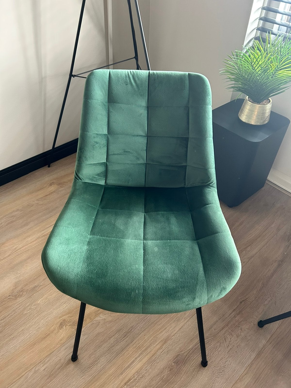 6 Eetkamerstoelen velvet groen Xenos, Ophalen, Overige materialen, Overige kleuren, Zo goed als nieuw