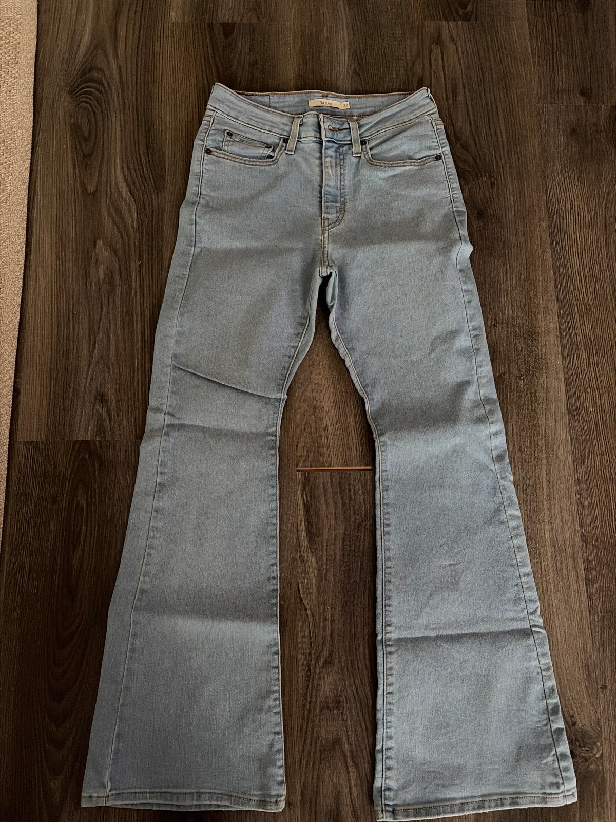 Levi's 726 Flare Jeans - Lichtblauw - Maat 27, Ophalen, Blauw, Zo goed als nieuw, Maat 36 (S)