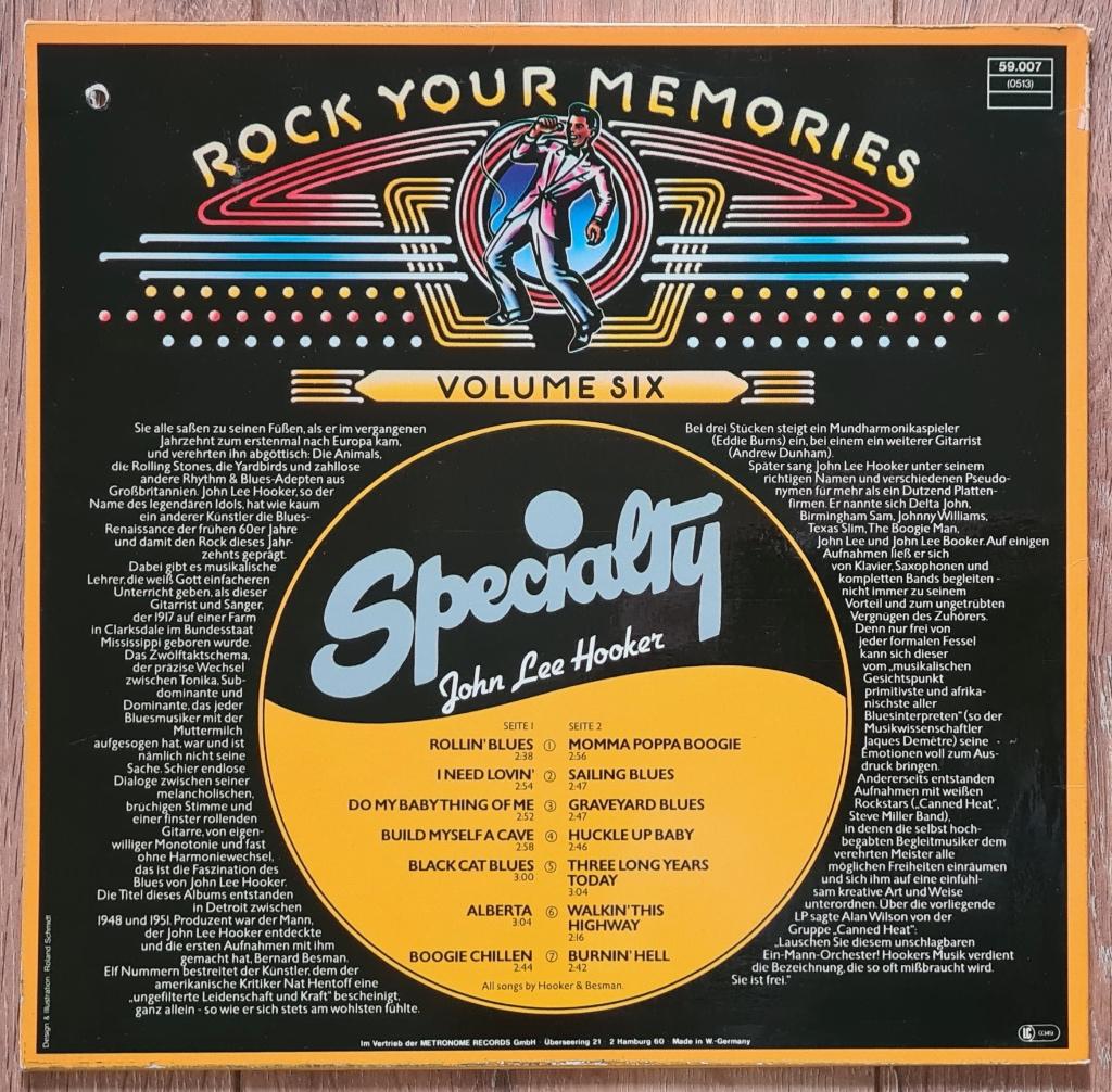 JOHN LEE HOOKER - Rock your memories vol. 6 ( LP ), Cd's en Dvd's, Vinyl | Jazz en Blues, Ophalen of Verzenden, Zo goed als nieuw