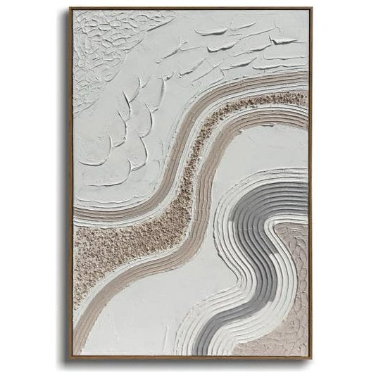 NIEUW: Uniek handgemaakt 3D kunstwerk 90 x 140 cm, Antiek en Kunst, Ophalen, Abstract, 3D-effect, Gemengde techniek