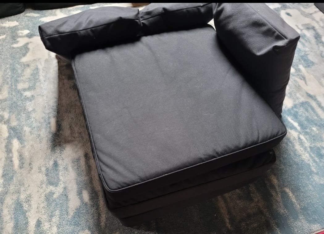 Ikea Kungso / Froson kussens zwart (3 zitkussens en 3 rugkus, Ophalen, Zwart