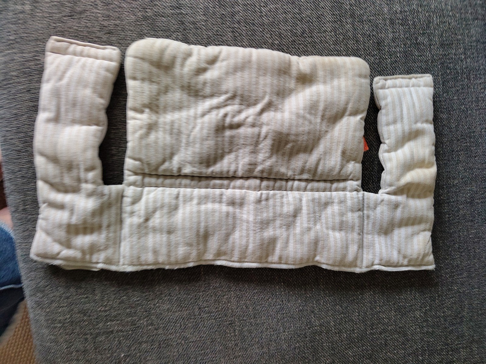 Hoes Stokke Tripp Trapp stoel  rugleuning- Beige Gestreept, Ophalen of Verzenden, Gebruikt
