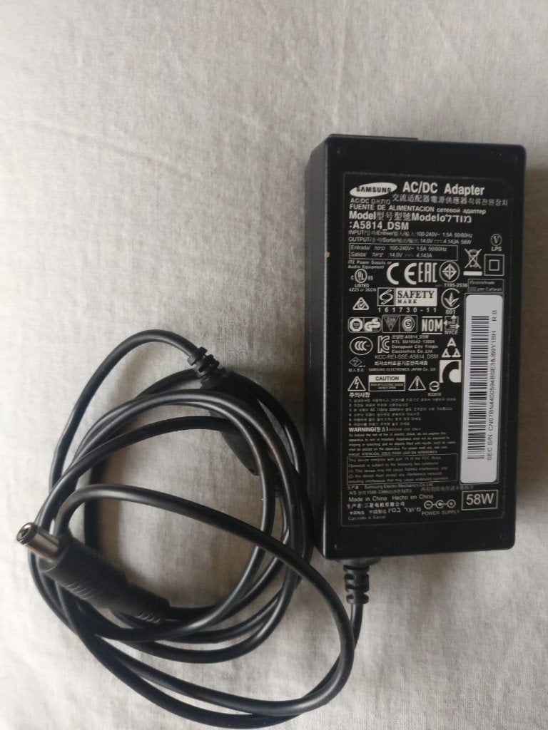 Samsung AC/DC laptop adapter A5814_DSM 14.0V 4.143A 58W, Ophalen of Verzenden, Zo goed als nieuw