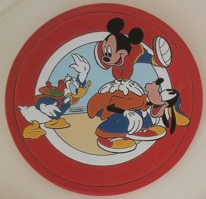 keramiek wandbord Mickey, Goofy, Donald - Cearco Spanje, Ophalen, Zo goed als nieuw