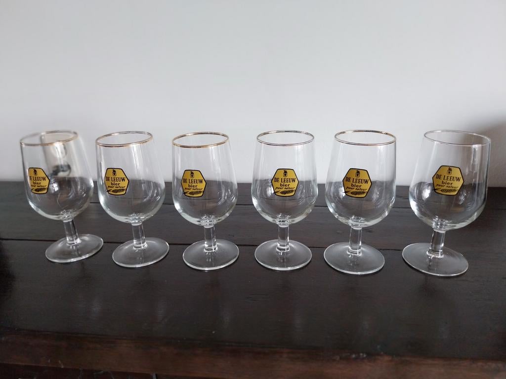 NIEUWE "DE LEEUW" BIERGLAZEN, Ophalen of Verzenden, Nieuw, Bierglas