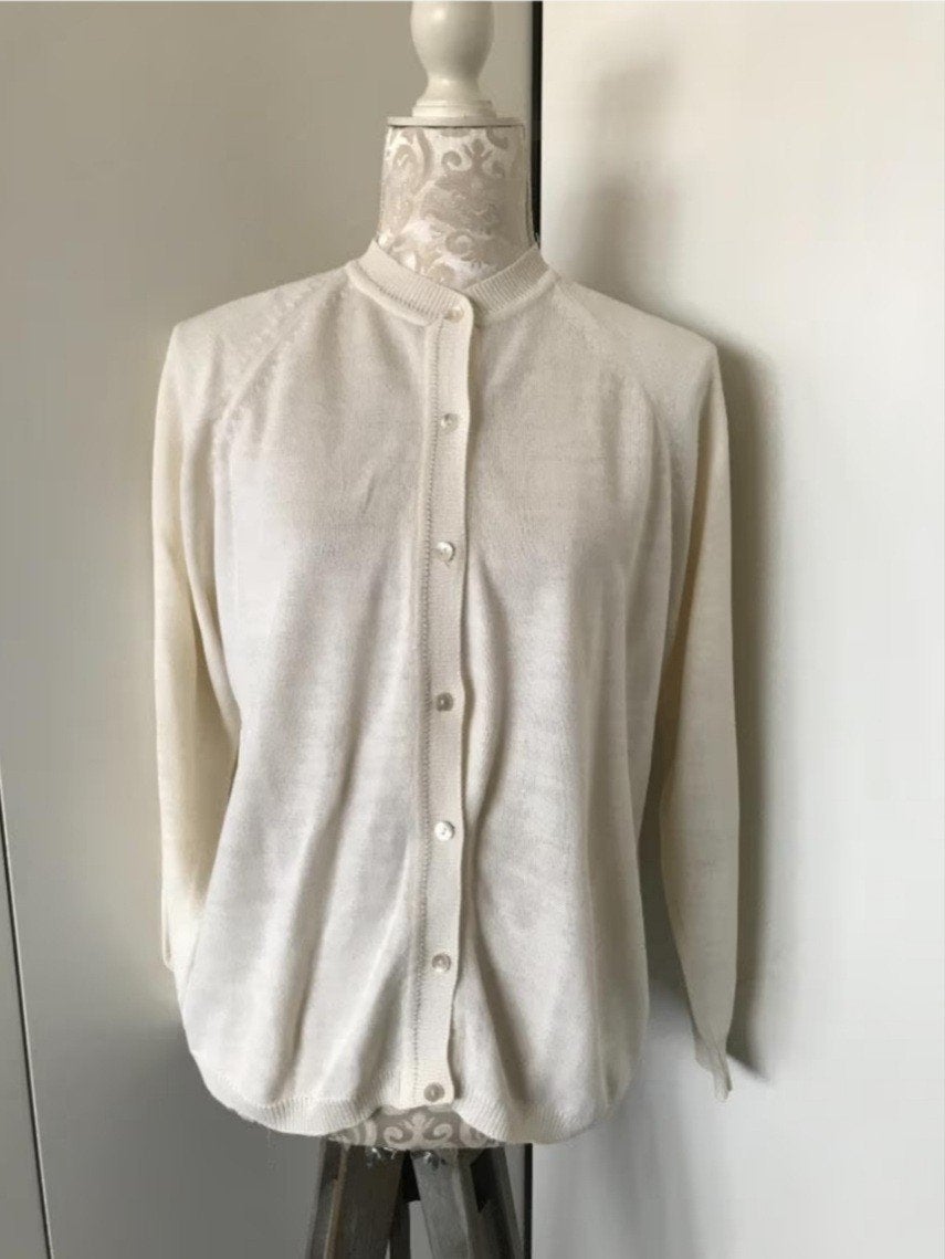 Vintage Off-White Vestje, Kleding | Dames, Ophalen of Verzenden, Gedragen, Maat 38/40 (M), Overige kleuren
