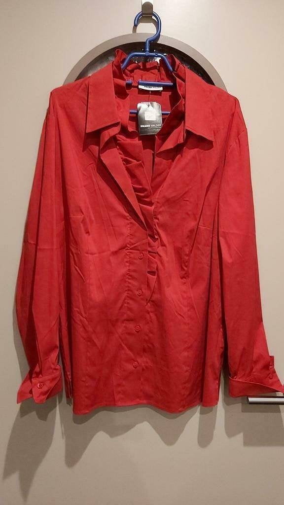 Frank Walder rode blouse - NIEUWE blouse mt 48, Blouse of Tuniek, Nieuw, Ophalen of Verzenden, Frank Walder