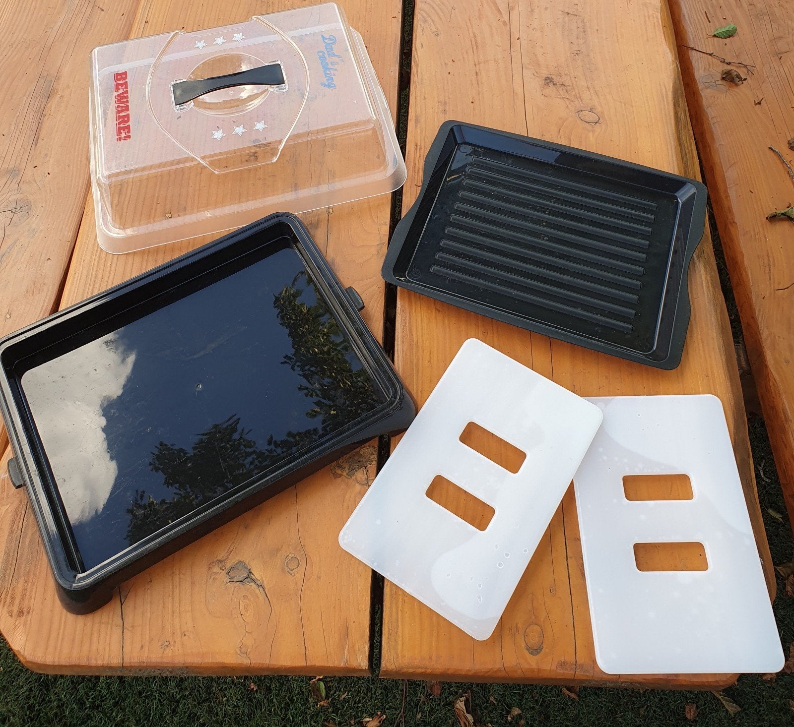 Dad's Cooking BBQ schaal met deksel koelelementen, Ophalen, Kunststof, Zwart, Overige merken