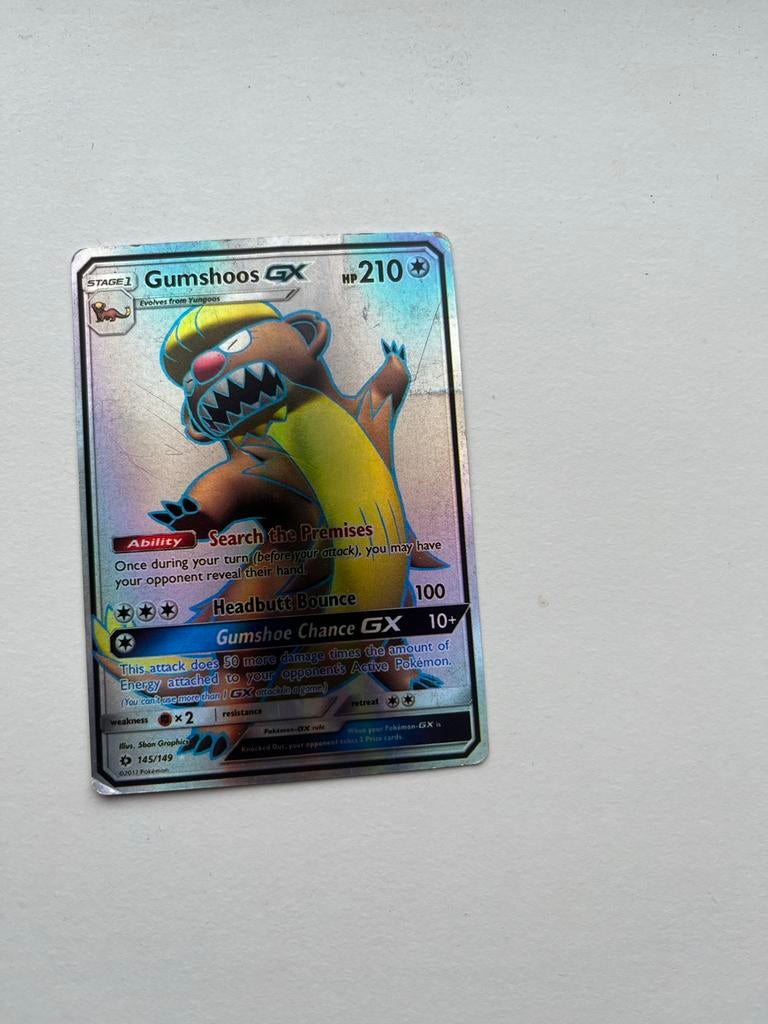 Pokemon Gumshoos GX 145/149 Sun & Moon Kaart, Verzenden, Zo goed als nieuw, Losse kaart