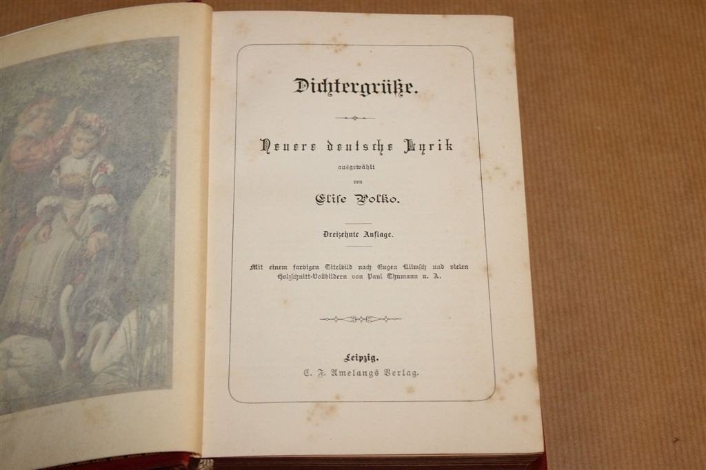 [Dichtergrüße 1890 — Duitse Poëzie Goethe Heine, Antiek en Kunst, Ophalen of Verzenden