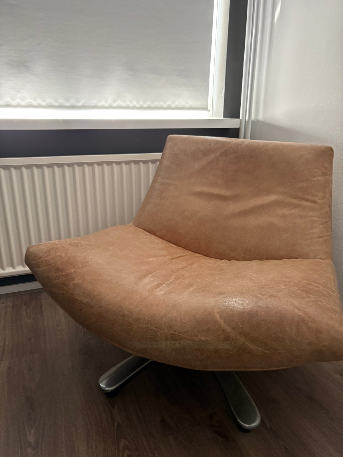 Leren kamer stoel, Ophalen, Zo goed als nieuw, 75 tot 100 cm, Leer