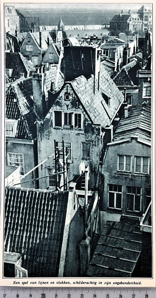 Amsterdam 1934; daken van de Jordaan met duiventil, Verzenden, Voor 1940, Gebruikt, Overige onderwerpen