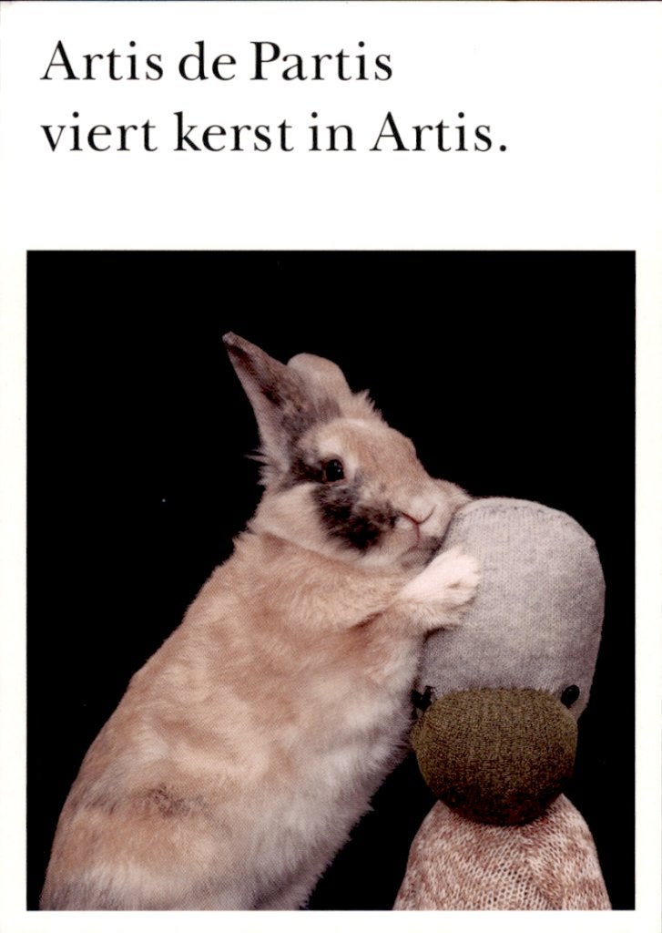 Artis de Partis viert kerst in artis, konijn, Ophalen of Verzenden, 1980 tot heden, Ongelopen, Overige thema's