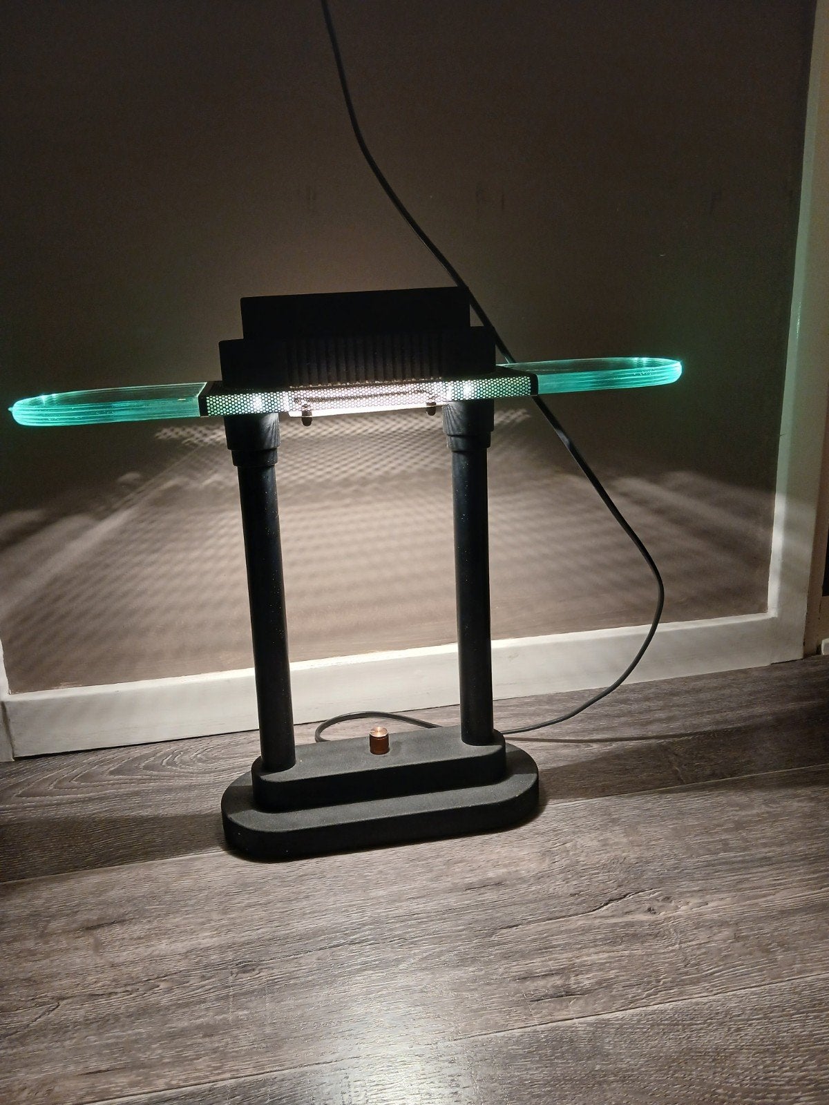 Robert sonneman voor George Kovacsstijl bankierslamp, Ophalen, Overige merken, Vintage, Zwart