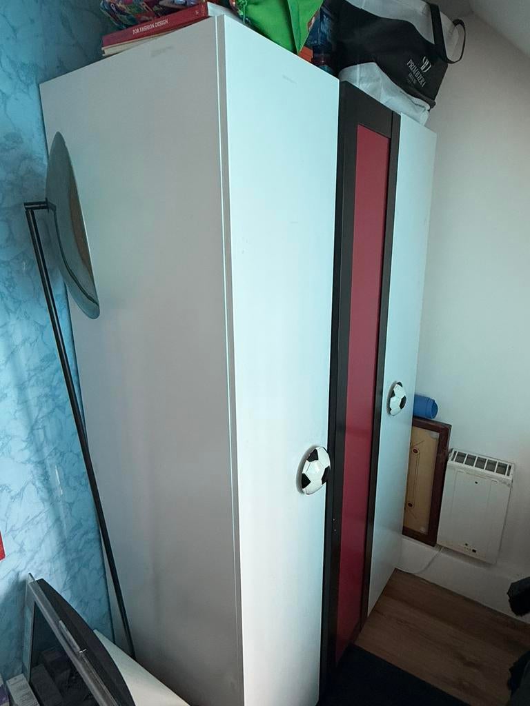 Kledingkast en bed kinderen, Huis en Inrichting, Kasten | Kledingkasten, Ophalen, 100 tot 150 cm, Zo goed als nieuw, 150 tot 200 cm