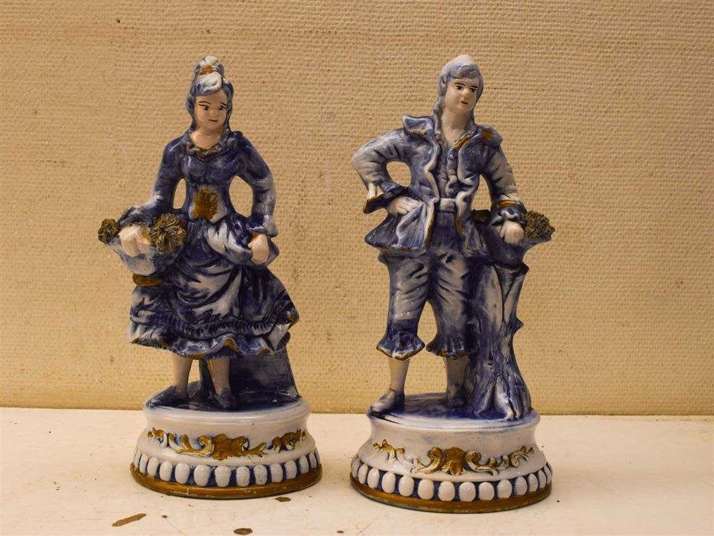 2 stuks porseleinen Beelden 51980, Ophalen of Verzenden, Gebruikt
