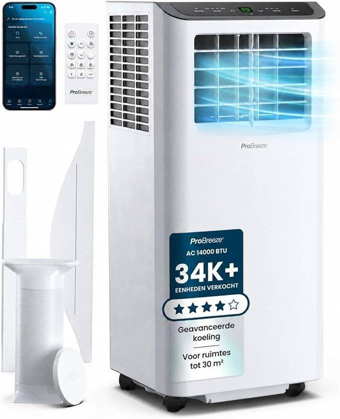 Portable Airco 14.000 BTU, Witgoed en Apparatuur, Airco's, Ophalen, Minder dan 60 m³, Nieuw, 3 snelheden of meer