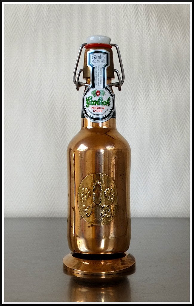 Grolsch messing bierfles, Verzamelen, Biermerken, Ophalen of Verzenden, Nieuw, Flesje(s), Grolsch