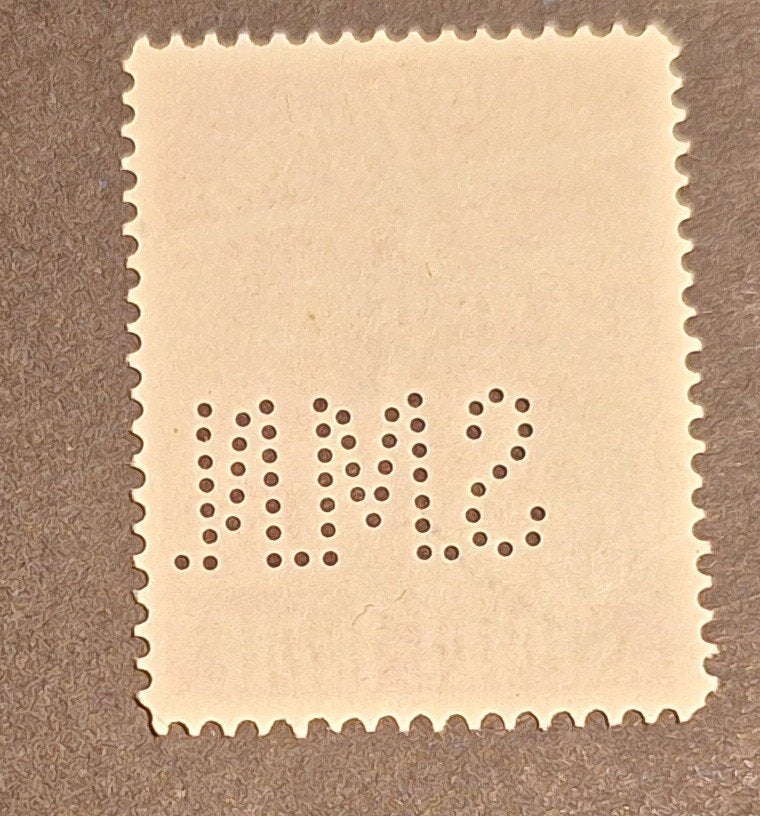 Perfin S.M.N. in postzegel Ned.Indië, Ophalen of Verzenden, Nederland
