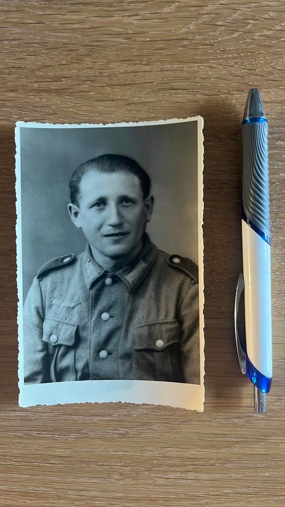 WO2 fotokaart Duitse militair, Verzamelen, Ophalen of Verzenden, Duitsland, Foto of Poster
