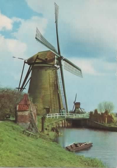 Kinderdijk Molen, Verzenden, 1960 tot 1980, Ongelopen, Zuid-Holland