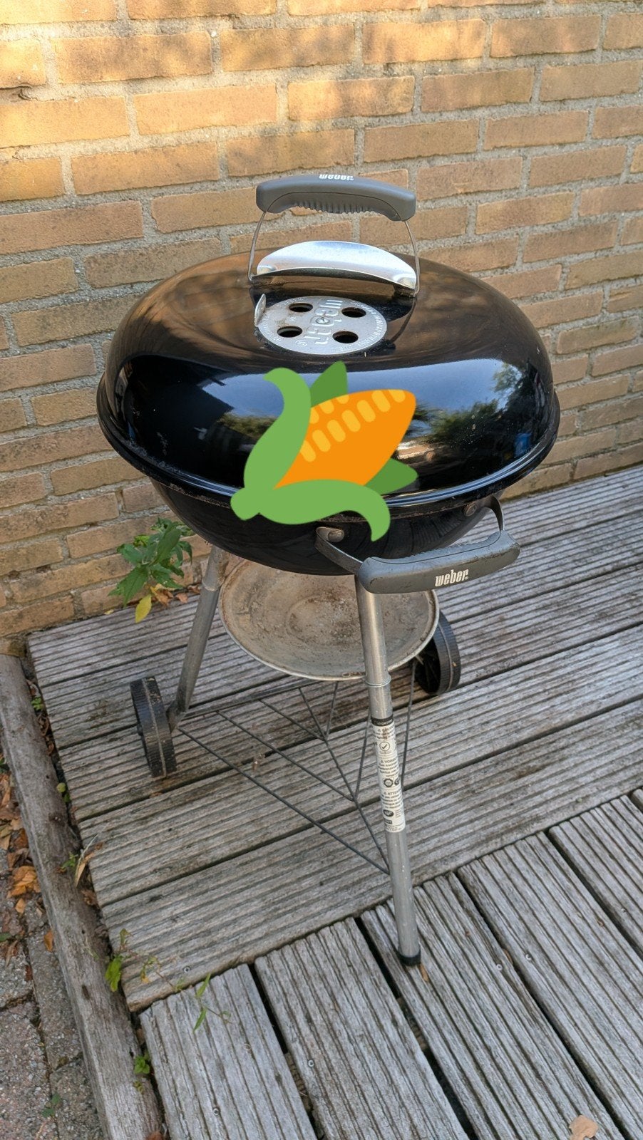 Weber Compact Kettle Barbecue (BBQ 47 cm) inclusief starter, Ophalen, Gebruikt, Weber