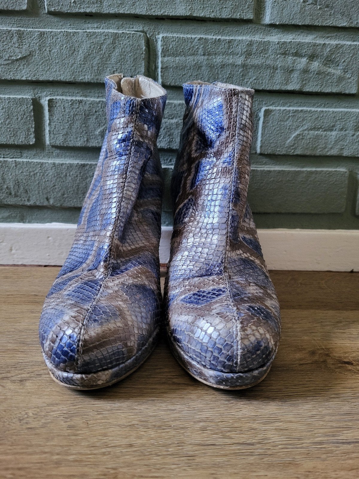 Moccio leer gevoerde laarsjes maat 39, Moccio, Blauw, Lage of Enkellaarzen, Ophalen of Verzenden