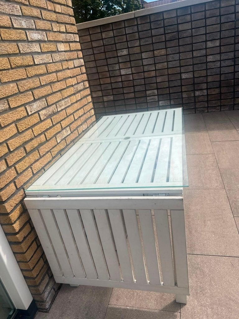 Ikea APPLARO uitschuifbare tuintafel, Ophalen, Gebruikt, Rechthoekig, Hout