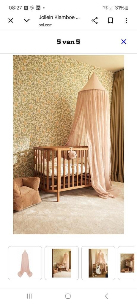 Als nieuw! Jollein klamboe roze / pale pink, Ophalen of Verzenden, Zo goed als nieuw, Jongetje of Meisje